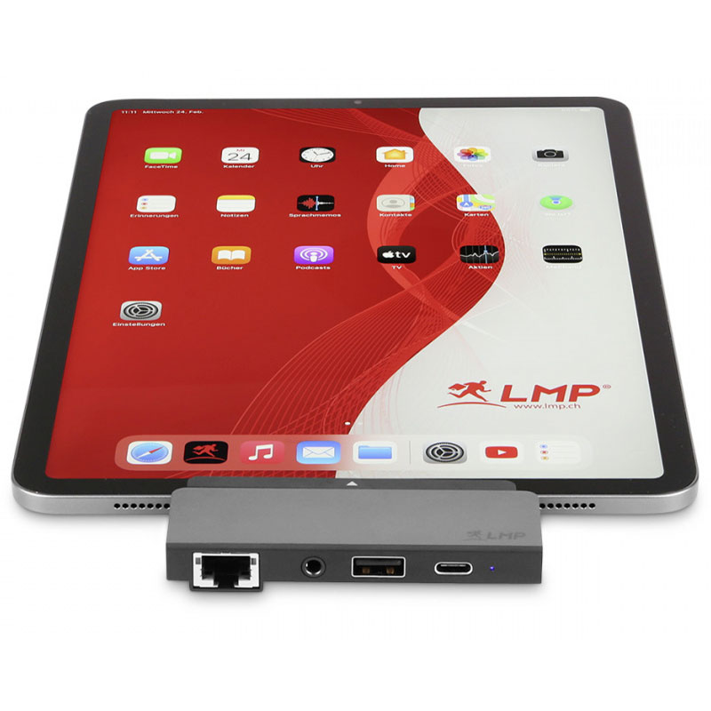 LMP USB-C Tablet Dock Pro 5-Port pre iPad Pro/Air 10.9" - Space Gray