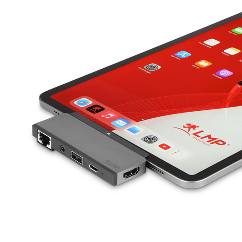 LMP USB-C Tablet Dock Pro 5-Port pre iPad Pro/Air 10.9" - Space Gray