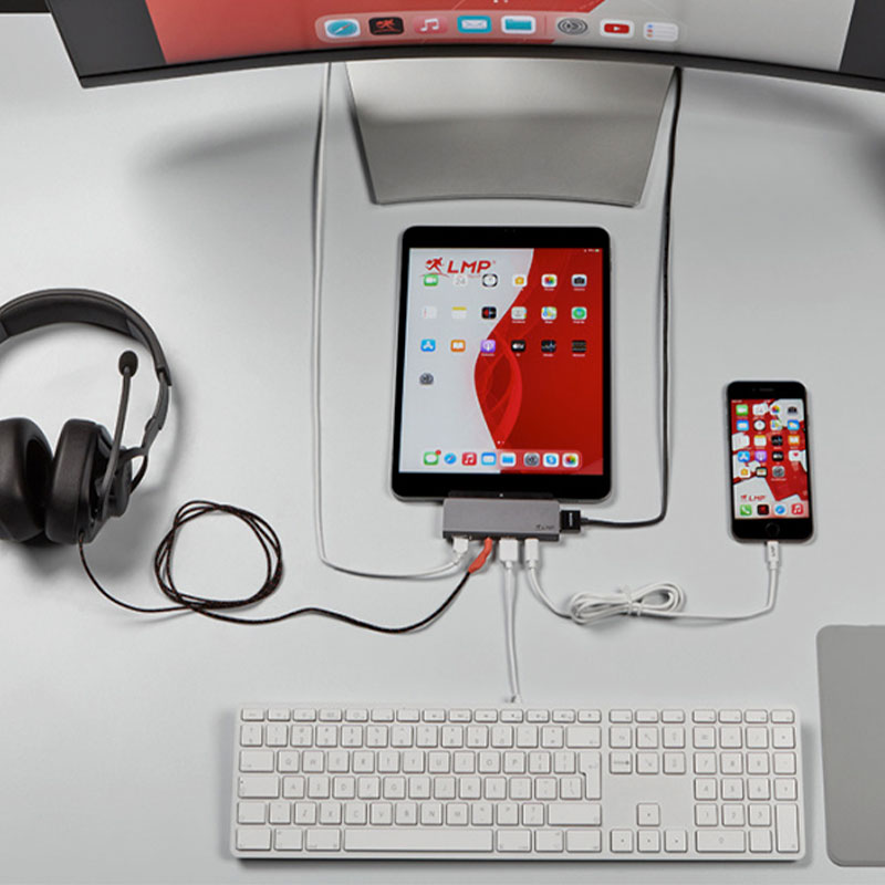 LMP USB-C Tablet Dock Pro 5-Port pre iPad Pro/Air 10.9" - Space Gray