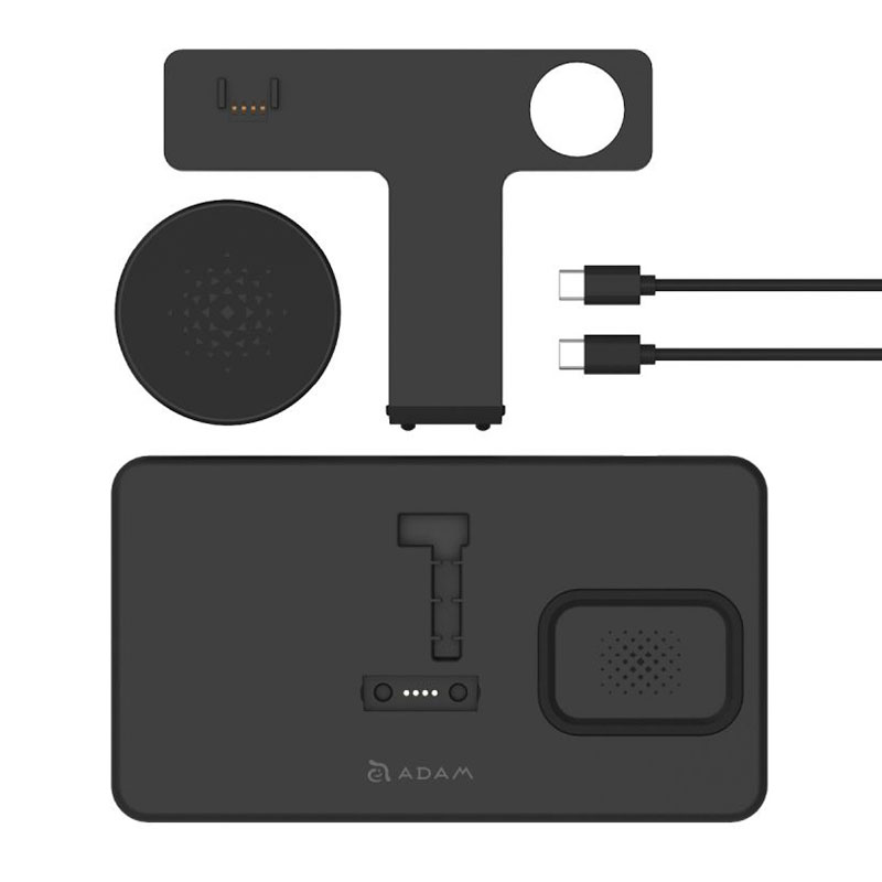 Adam Elements Omnia M3 Magnetic 3-in-1 Wireless Charging Station - Black