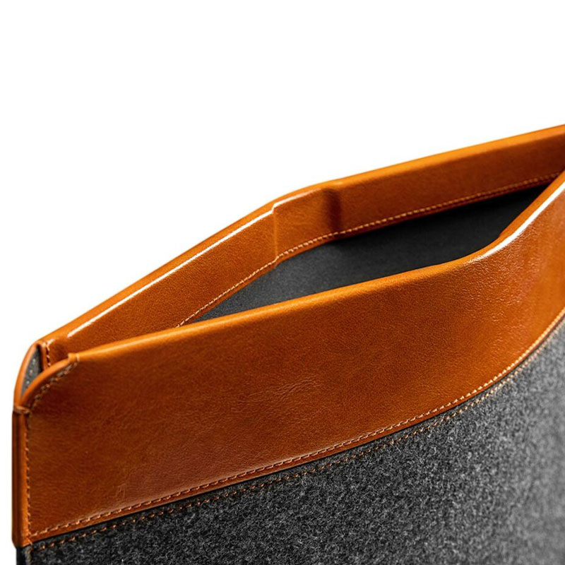 Tomtoc puzdro Felt & PU Leather Case pre Macbook Pro/Air 13" - Gray/Brown