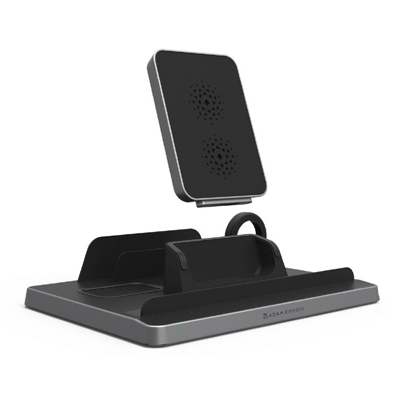 Adam Elements Omnia Q5 5-in-1 Wireless Charging Station - Black