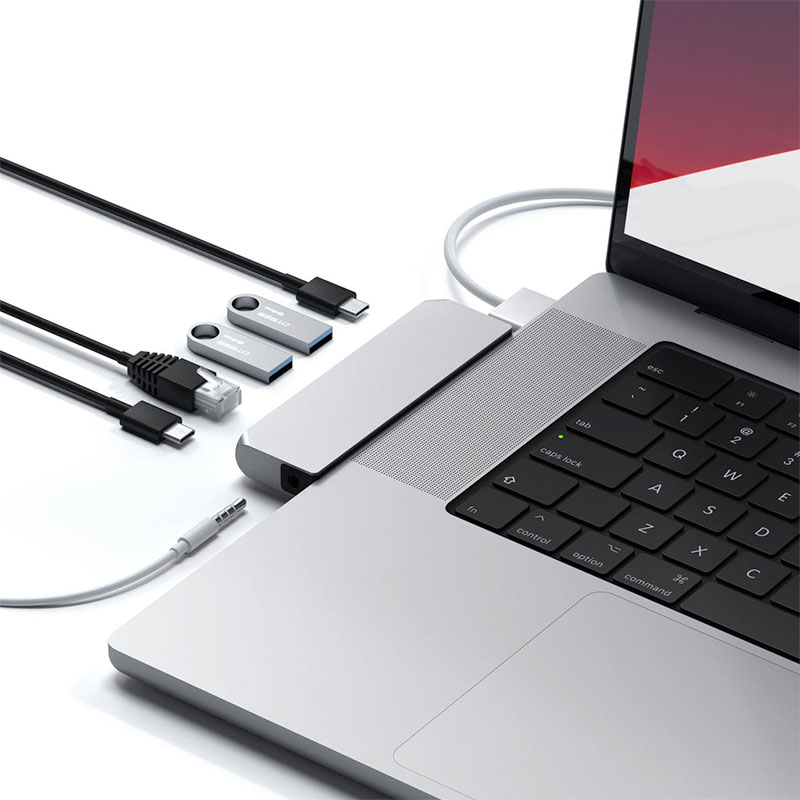 Satechi USB-C Pro Hub Mini Adapter - Silver Aluminium