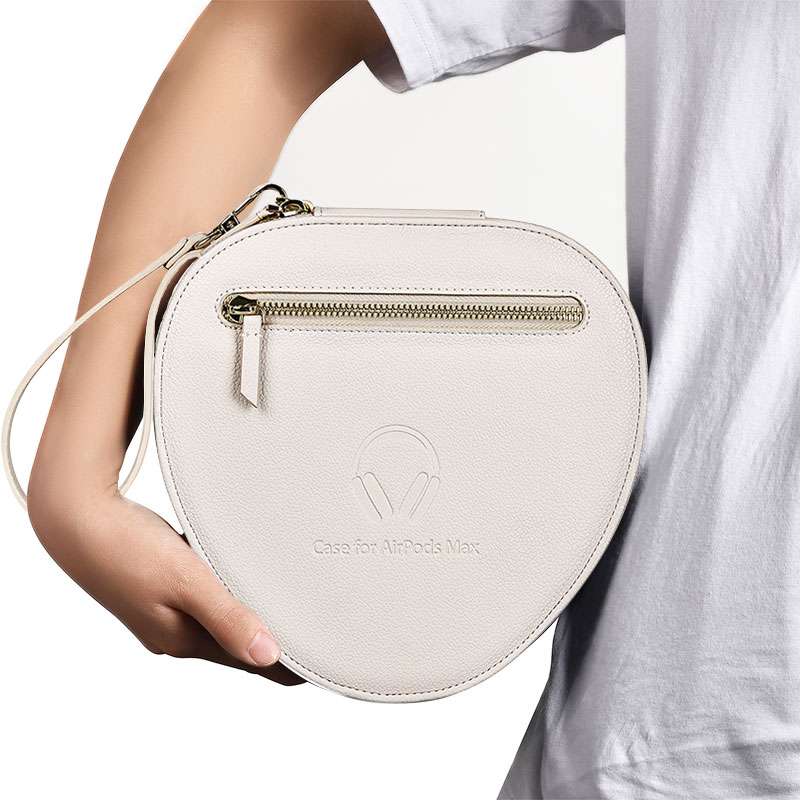WIWU puzdro PU Leather APM Case pre Apple Airpods Max - White Cream