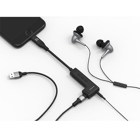 Adam Elements iLinio Lighting/Aux/Charging adaptér - Black