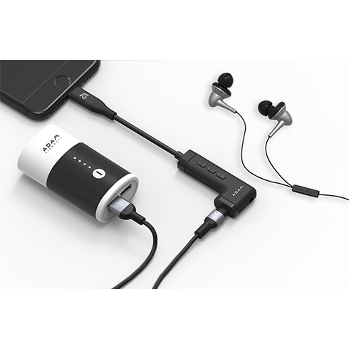 Adam Elements iLinio Lighting/Aux/Charging adaptér - Black