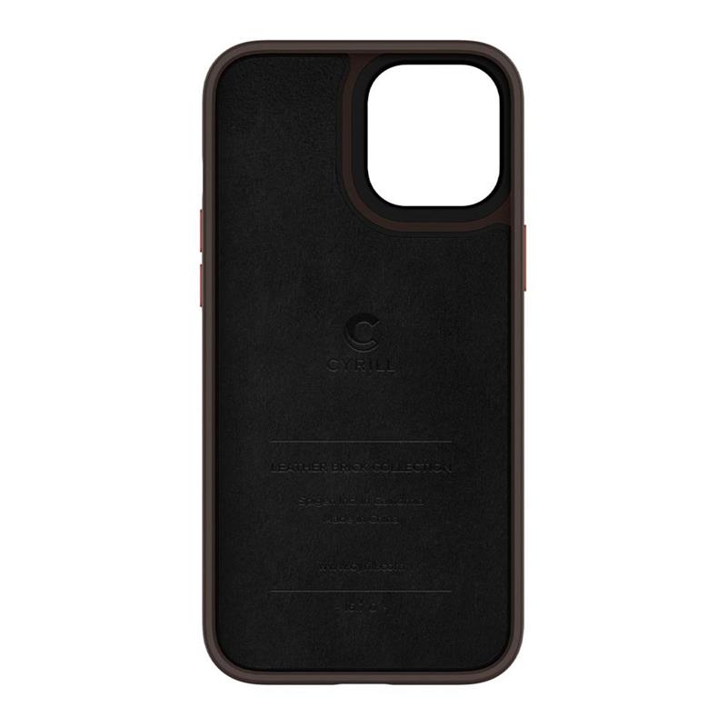 Spigen kryt Leather Brick pre iPhone 12/12 Pro - Saddle Brown