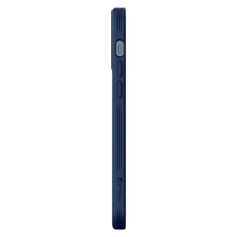 Spigen kryt Leather Brick pre iPhone 12/12 Pro - Navy