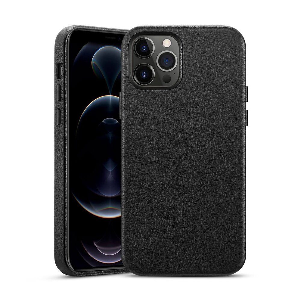 ESR kryt Metro Premium Leather Case pre iPhone 12/12 Pro - Black