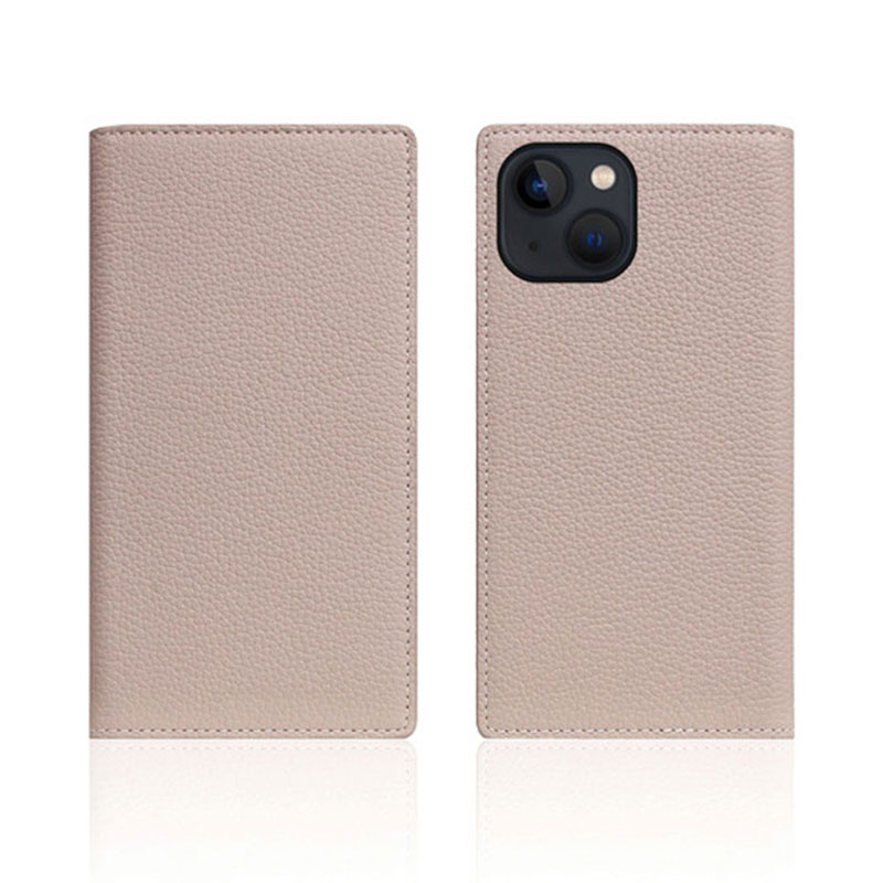 SLG Design puzdro D8 Full Grain Leather pre iPhone 13 - Light Cream