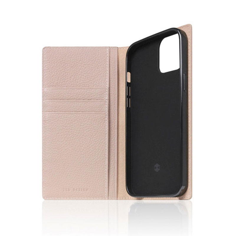 SLG Design puzdro D8 Full Grain Leather pre iPhone 13 - Light Cream