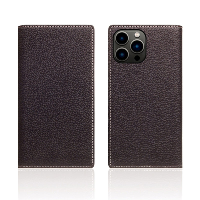 SLG Design puzdro D8 Full Grain Leather pre iPhone 13 Pro Max - Brown Cream