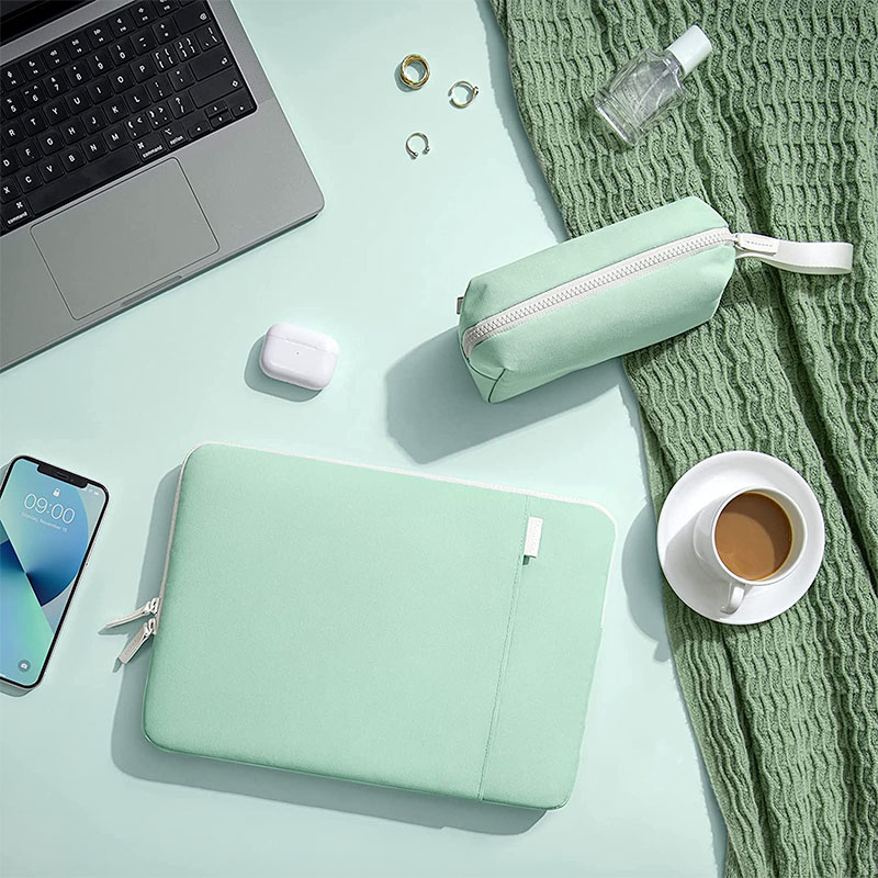 Tomtoc puzdro Lady Sleeve with Pouch pre Macbook Pro 14" M1/M2/M3 - Turquoise