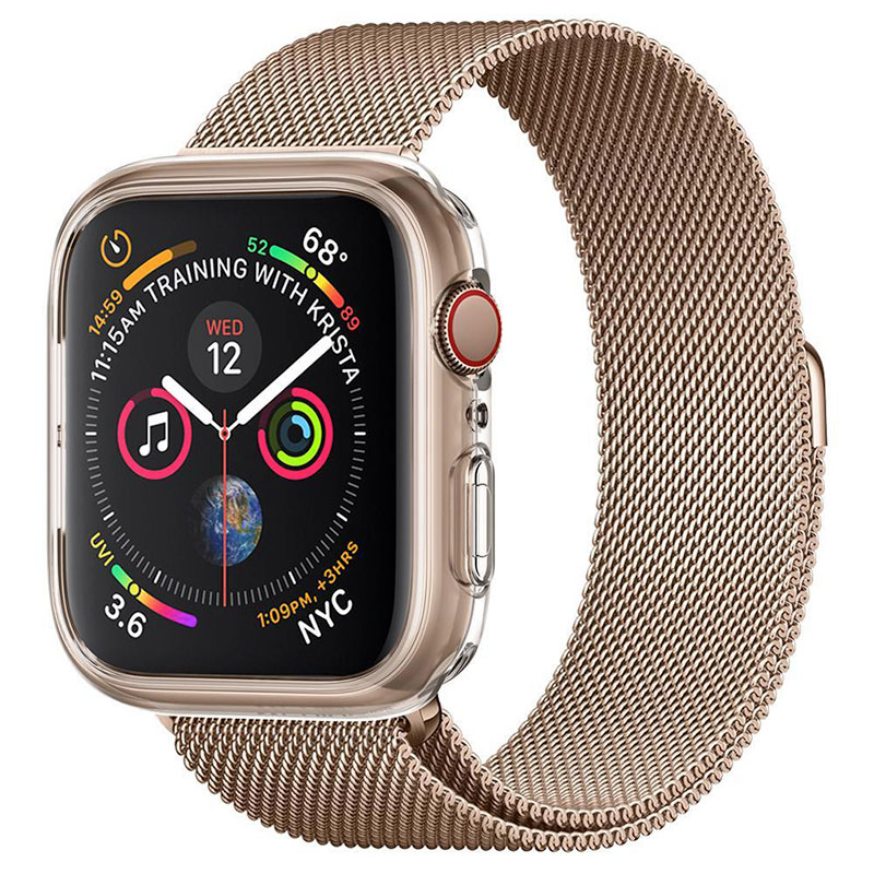 Spigen kryt Liquid Crystal pre Apple Watch 4/5/6/7/8/SE 44/45mm - Crystal Clear