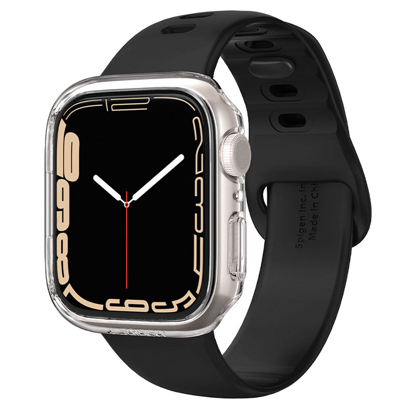Spigen kryt Thin Fit pre Apple Watch 7/8 41mm - Crystal Clear