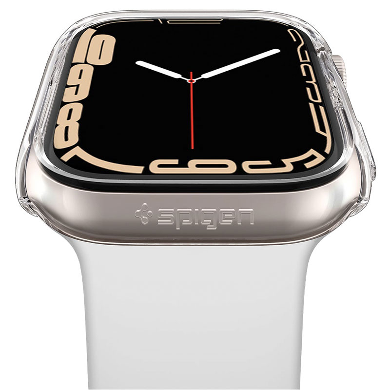 Spigen kryt Thin Fit pre Apple Watch 7/8 41mm - Crystal Clear