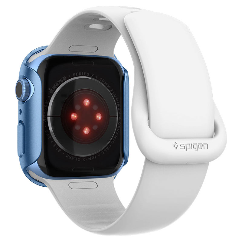 Spigen kryt Thin Fit pre Apple Watch 7/8 45mm - Metallic Blue