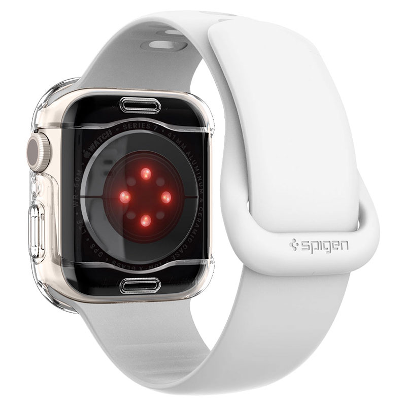 Spigen kryt Ultra Hybrid pre Apple Watch 7/8 41mm - Crystal Clear