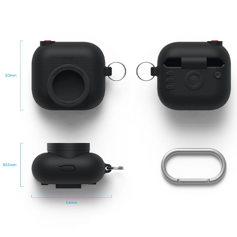 Elago puzdro Snapshot Case pre Airpods 3/Airtag - Black