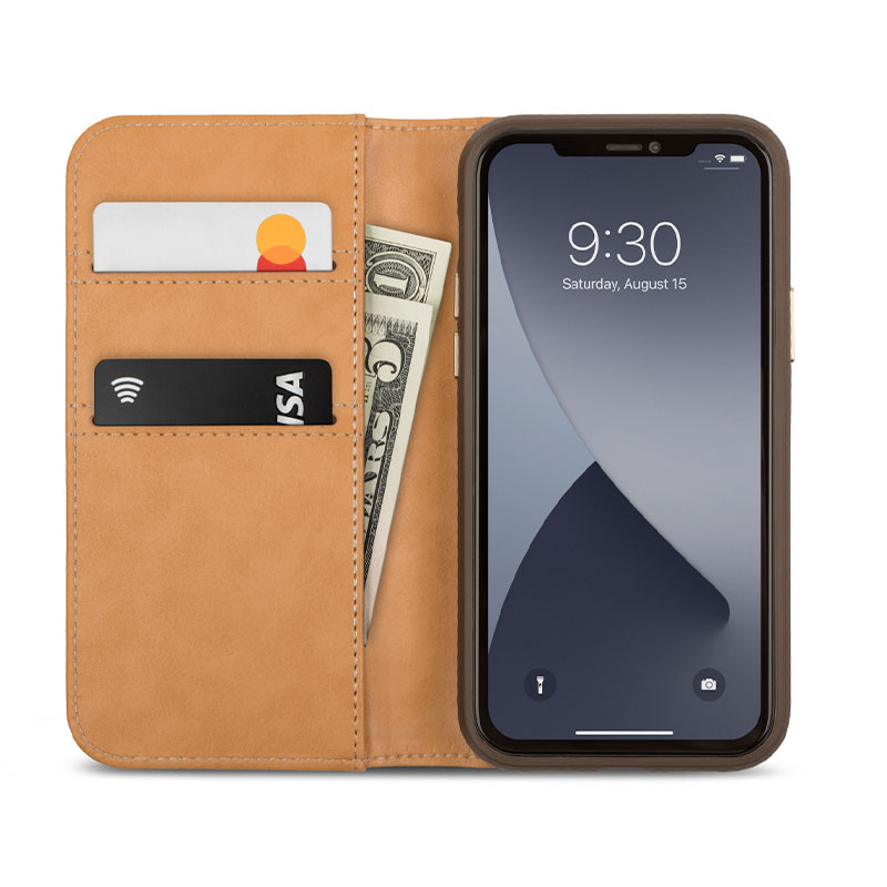 Moshi puzdro Overture with Detachable Magnetic Wallet pre iPhone 12 mini - Luna Pink