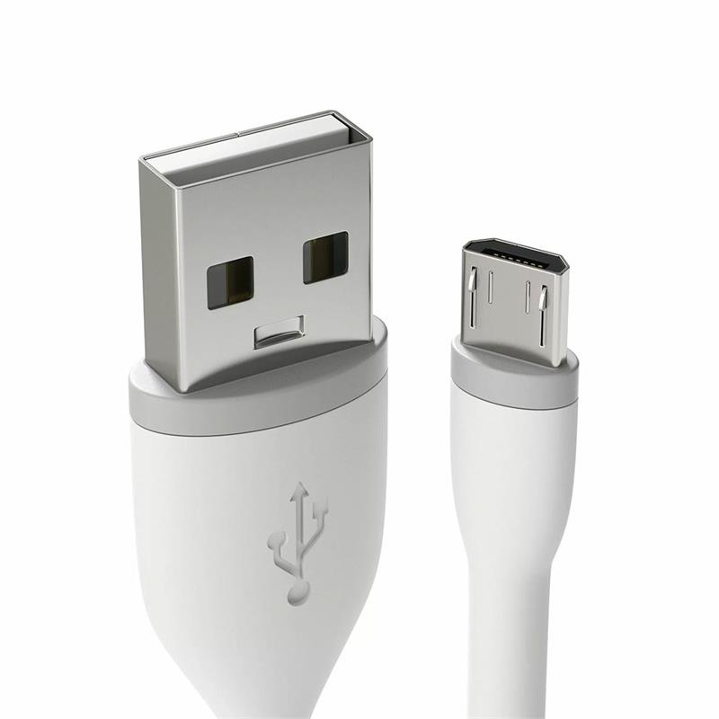 Satechi kábel Flexible USB to Micro USB 0.25m - White