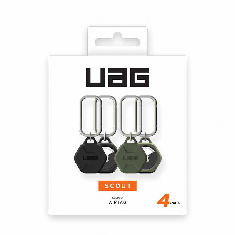 UAG puzdro Scout pre AirTag 4pack - Black/Olive