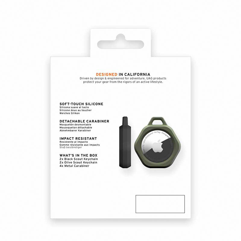 UAG puzdro Scout pre AirTag 4pack - Black/Olive