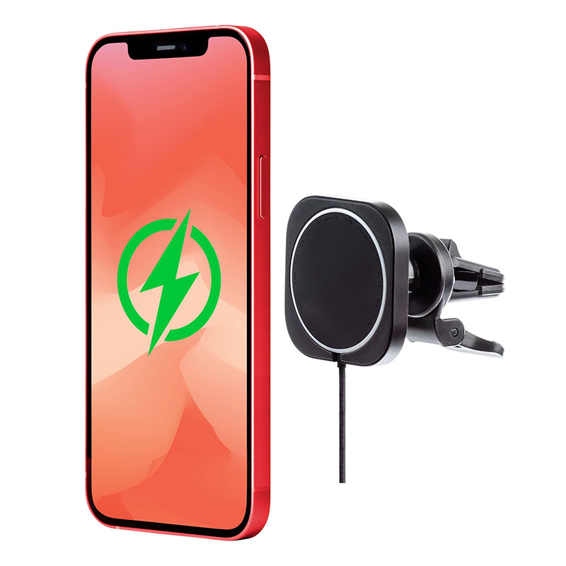 ER POWER Snap Car Vent Mount Magsafe Charger 15W + 20W Charger - Black