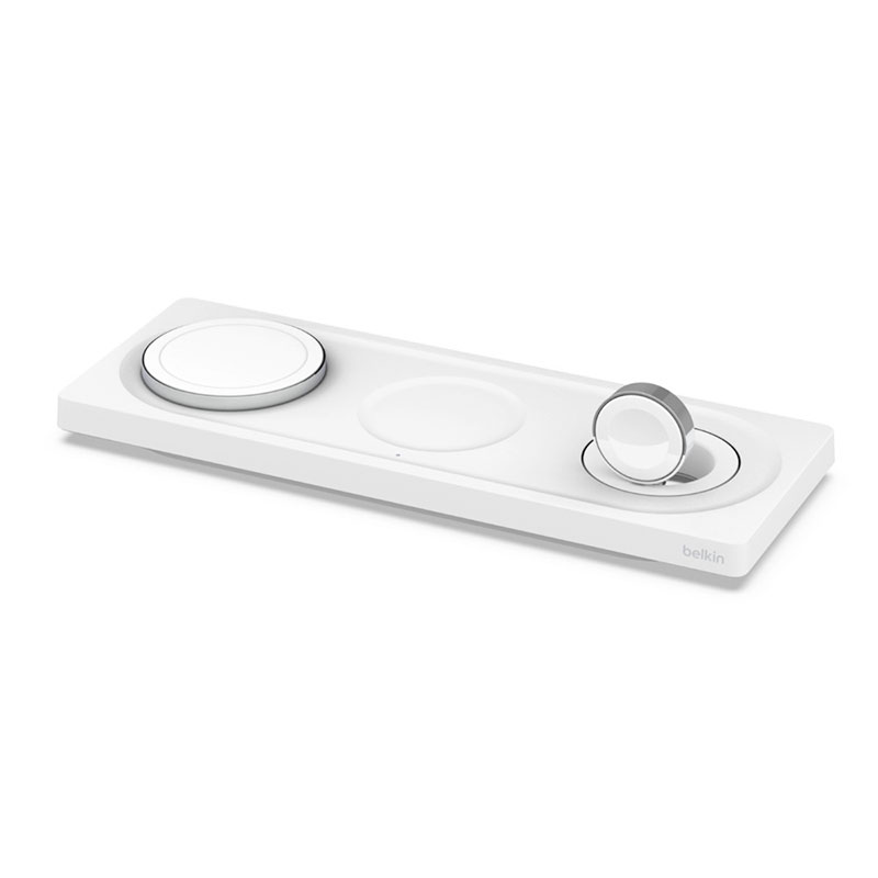 Belkin Boost Charge Pro 3-in-1 Wireless Charging Pad with Magsafe 15W - White