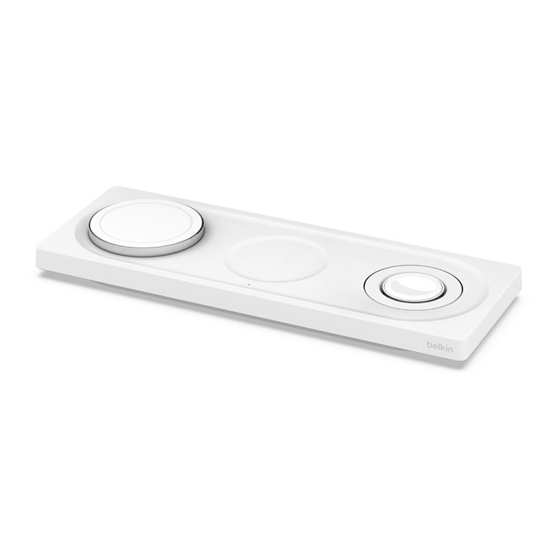 Belkin Boost Charge Pro 3-in-1 Wireless Charging Pad with Magsafe 15W - White