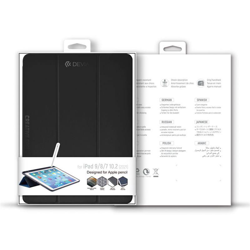 Devia puzdro Leather Case with Pencil Slot pre iPad 10.2" 2019/2020/2021 -  Light Pink