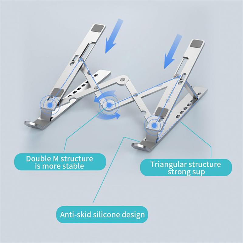 Devia Smart Series Multi-function Folding Stand For Tablet/Laptop - Silver
