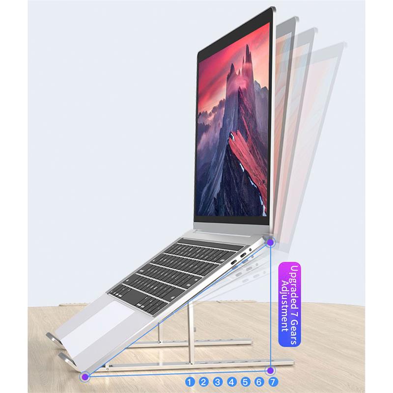 Devia Smart Series Multi-function Folding Stand For Tablet/Laptop - Silver