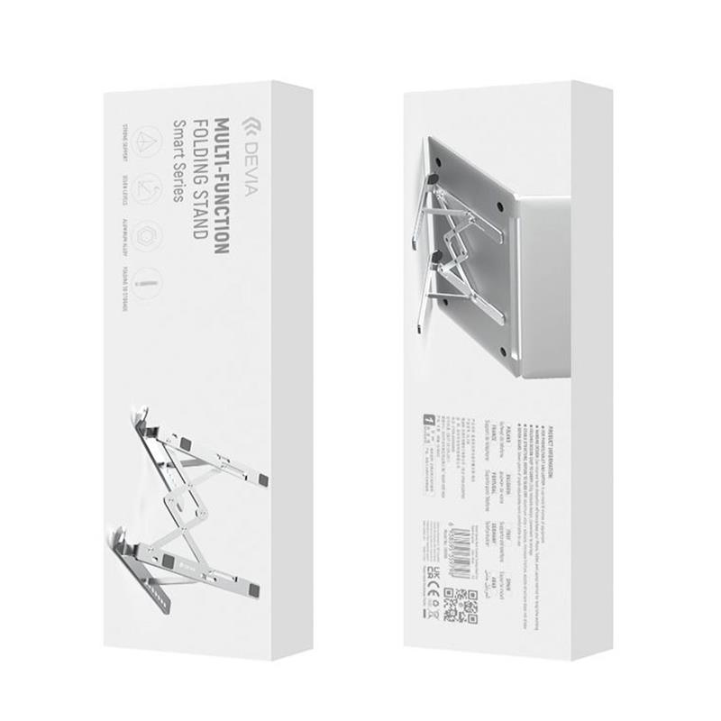 Devia Smart Series Multi-function Folding Stand For Tablet/Laptop - Silver