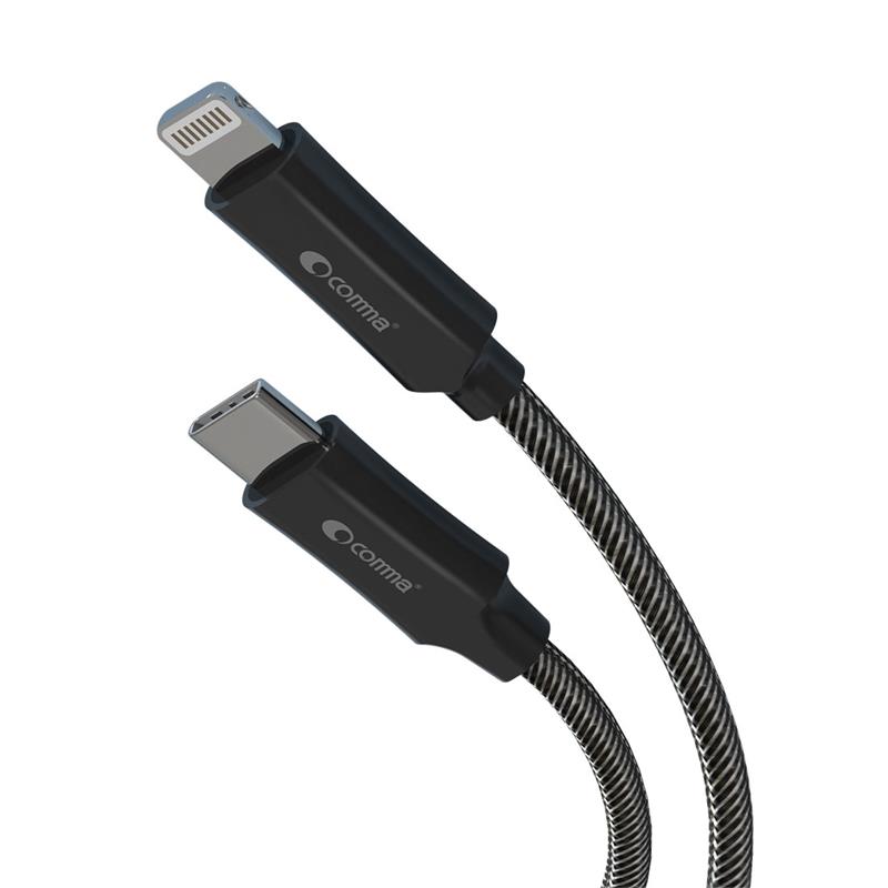 Comma kábel Jub Series Zinc Wowen USB-C to Lightning 1.5m - Tarnish