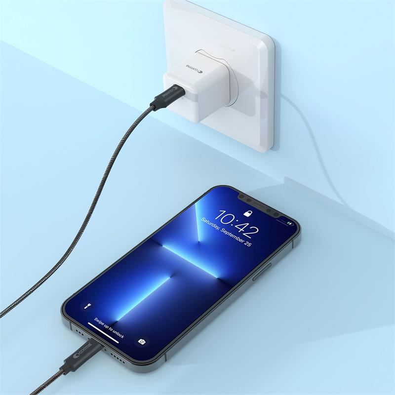 Comma kábel Jub Series Zinc Wowen USB-C to Lightning 1.5m - Tarnish