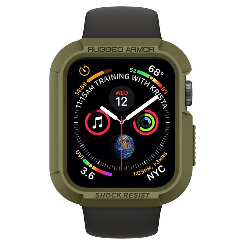 Spigen kryt Rugged Armor pre Apple Watch 4/5/6/7/8/SE/SE 2 44/45mm - Olive