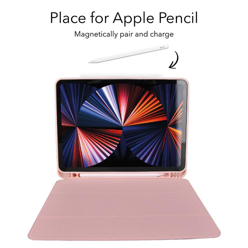 Devia puzdro Leather Case with Pencil Slot pre iPad Air 11" M1/M2/M3 - Light Pink