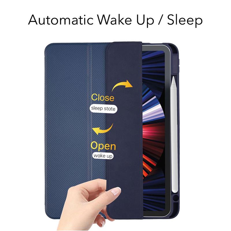Comma puzdro Royal Fiber Case with Pencil Slot pre iPad Air 10.9"/Air 11" - Blue