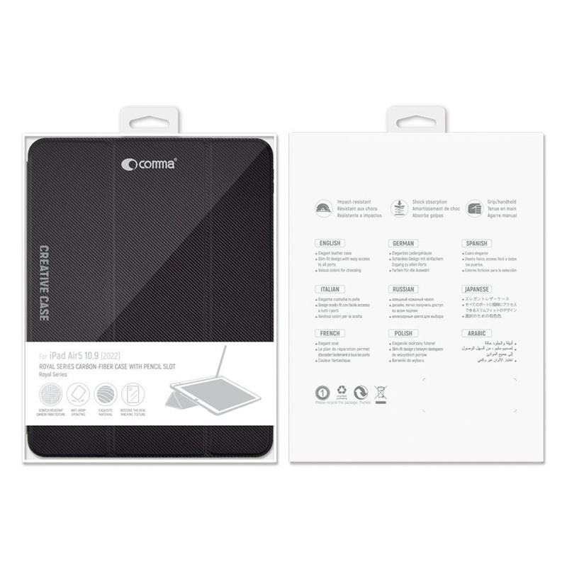 Comma puzdro Royal Fiber Case with Pencil Slot pre iPad Air 10.9"/Air 11" - Blue