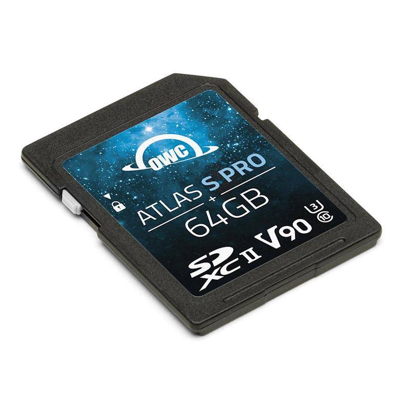 OWC 64GB Atlas S Pro SDXC UHS-II V90 Media Card