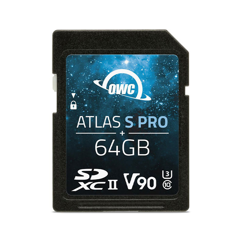 OWC 64GB Atlas S Pro SDXC UHS-II V90 Media Card