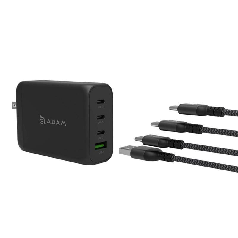 Adam Elements Omnia Pro 120W 4-Port GaN Power Charger - Black