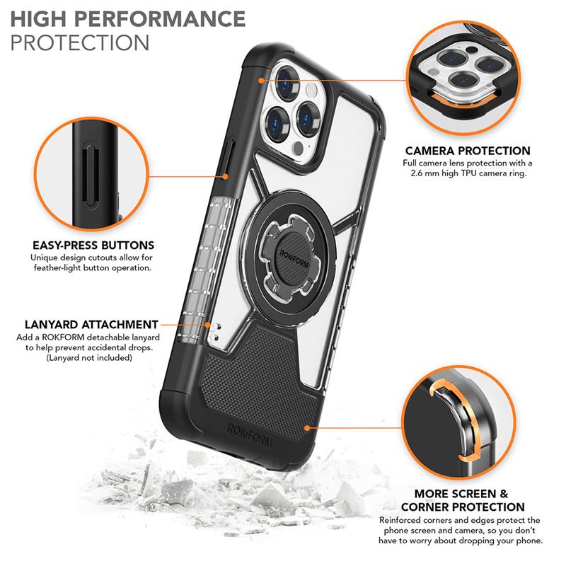 Rokform puzdro Crystal Case pre iPhone 13 Pro Max - Clear