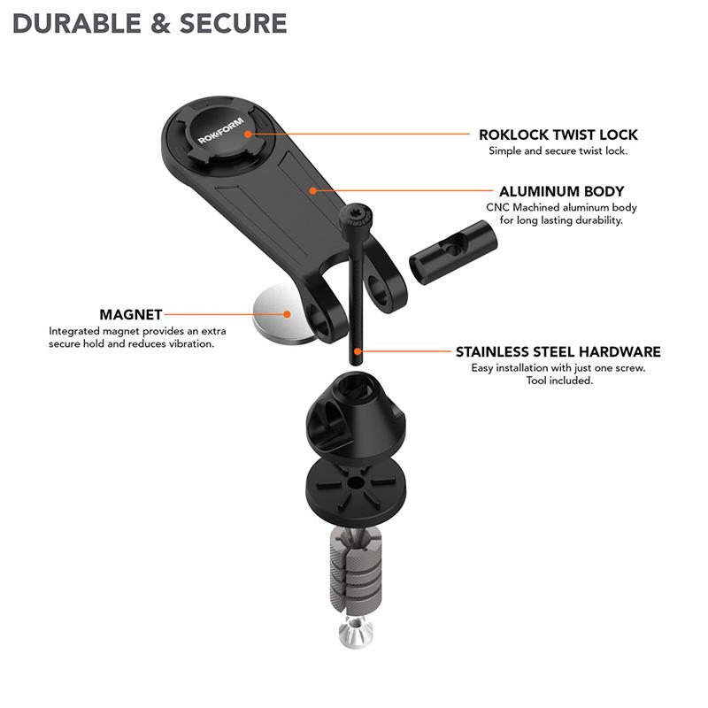 Rokform držiak Pro Series Motorcycle Stem Mount - Black