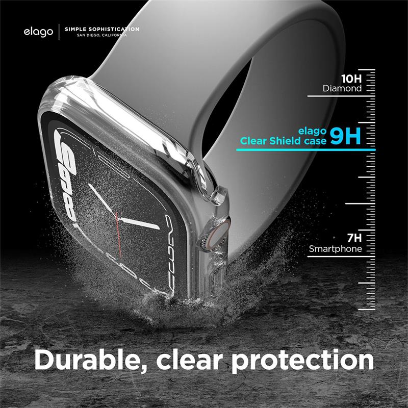 Elago kryt Clear Shield pre Apple Watch 7 41mm - Grey Matte