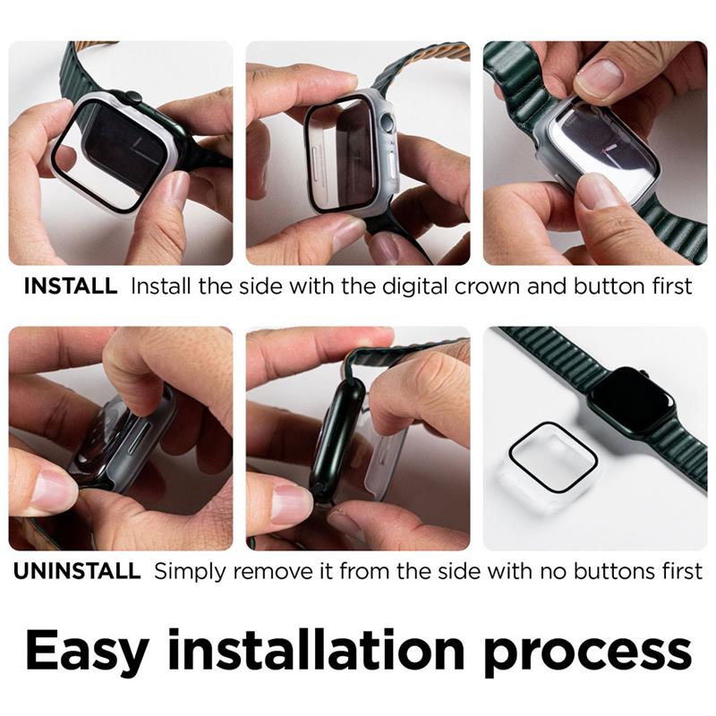 Elago kryt Clear Shield pre Apple Watch 7 45mm - Grey Matte