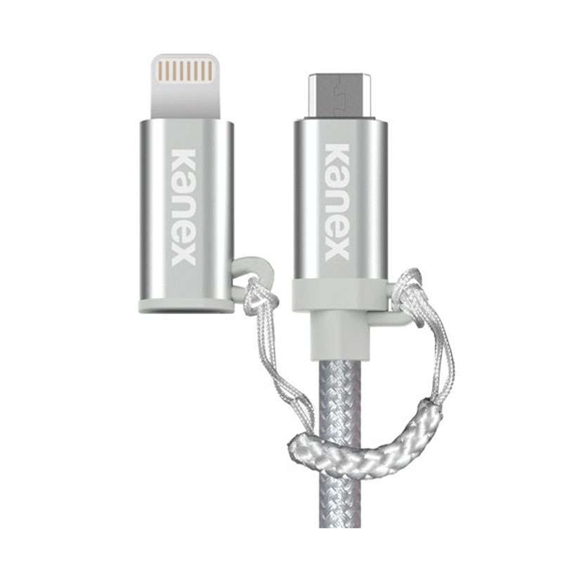 Kanex kábel Premium Lightning Cable + Micro USB Combo 1.2m - Silver