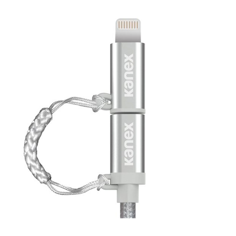Kanex kábel Premium Lightning Cable + Micro USB Combo 1.2m - Silver