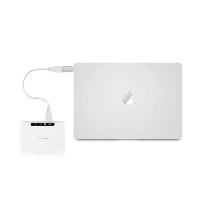 Macally USB-C to USB-A adaptér 2pack - Silver Aluminium